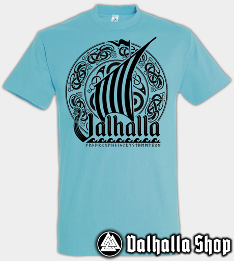 Valhalla lohikäärmelaiva t-paita