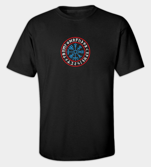 Vegvisir brodeerattu t-paita