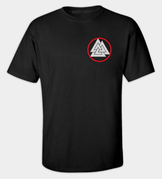 Valknut brodeerattu t-paita