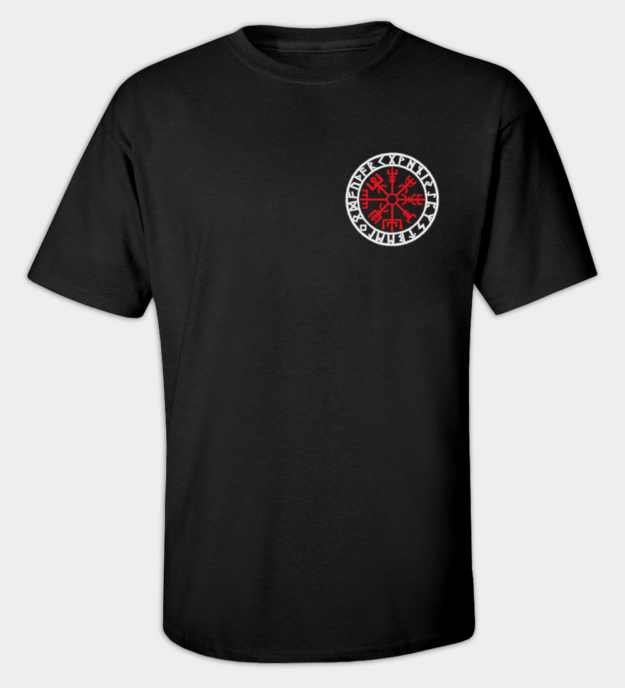 Vegvisir-riimu brodeerattu t-paita