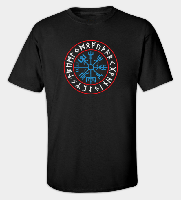 Vegvisir brodeerattu t-paita