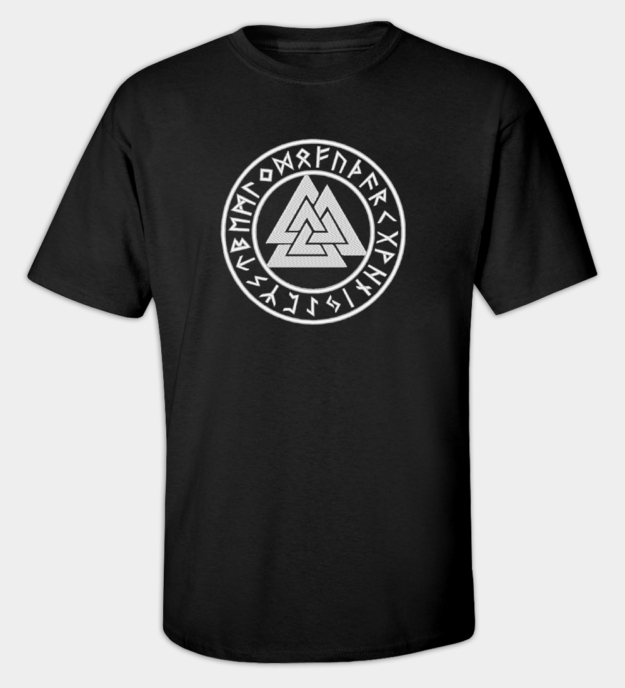 Valknut brodeerattu t-paita