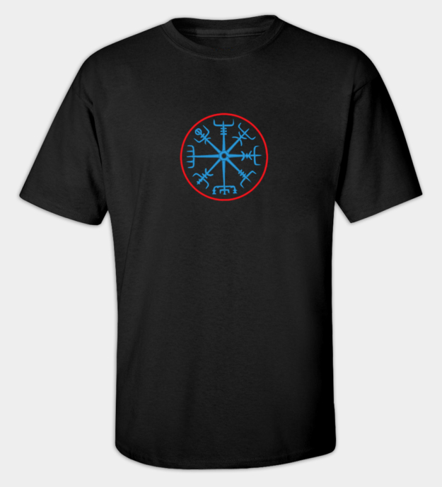 Vegvisir brodeerattu t-paita