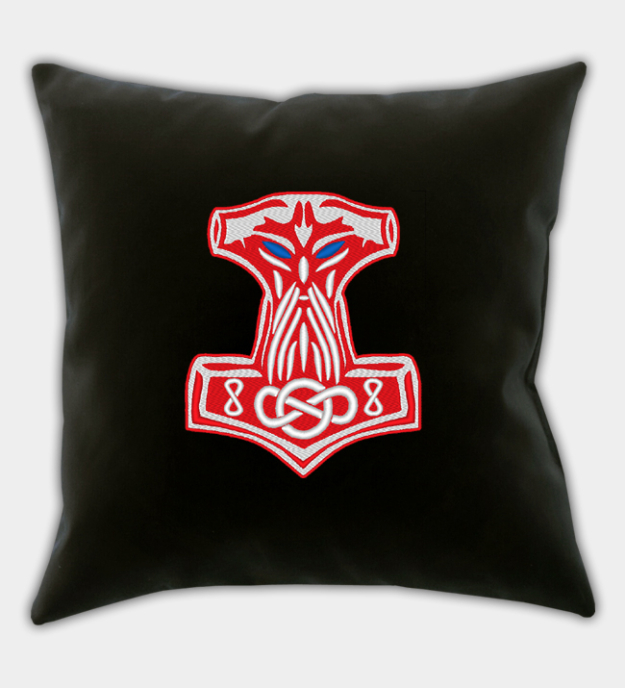 Mjölnir brodeerattu tyynynpäällinen