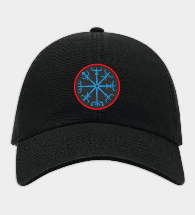 Vegvisir brodeerattu lippis