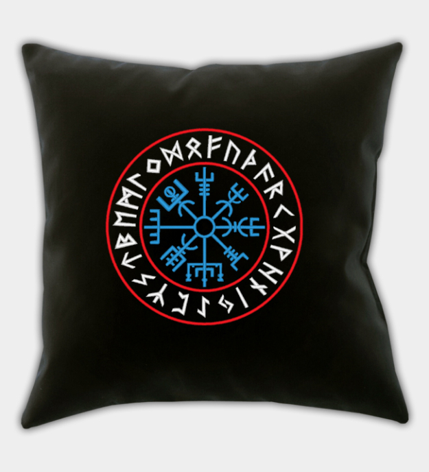 Vegvisir brodeerattu tyynynpäällinen