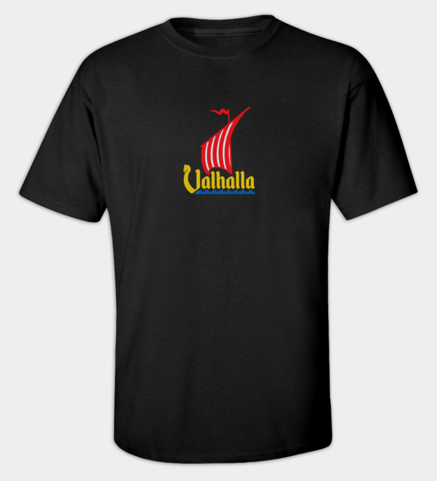 Viikinkialus brodeerattu t-paita