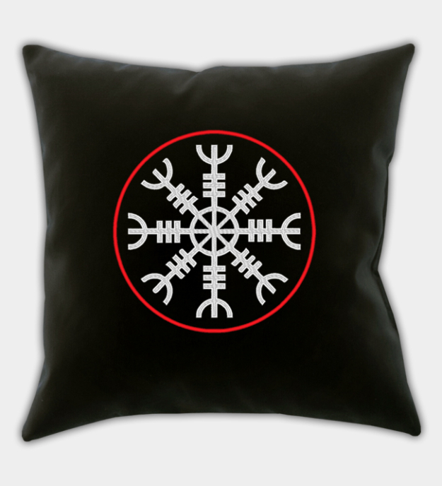 Ægishjálmr kirjailtu koriste-tyynynpäällinen