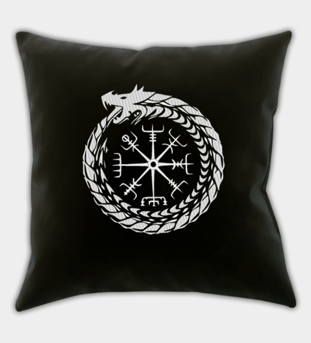 Midgardin käärme kirjailtu koriste-tyynynpäällinen