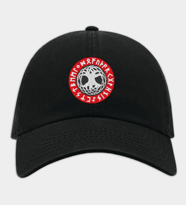 Yggdrasil Brodeerattu Baseball-lippis