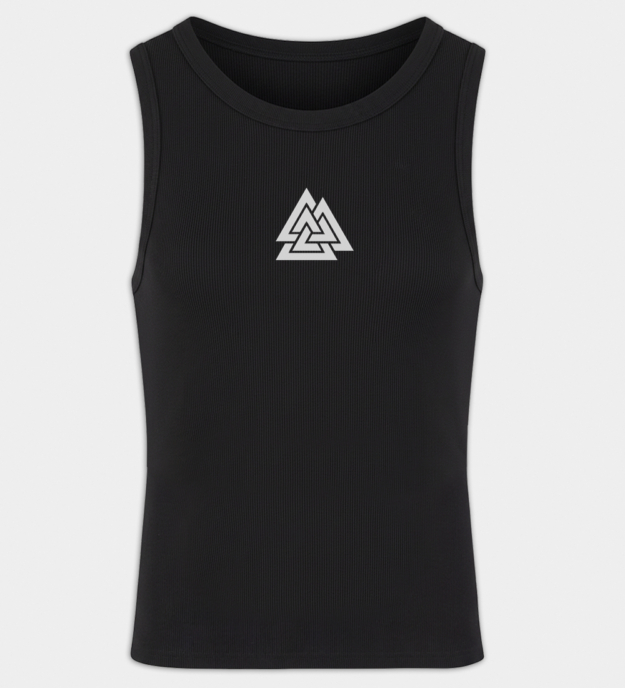 Valknut brodeerattu miesten hihaton paita