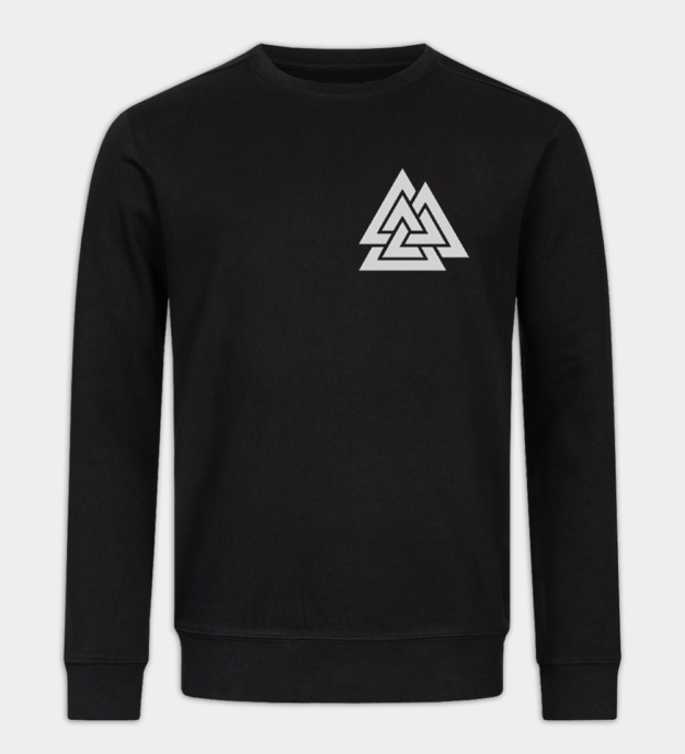 Valknut brodeerattu collegepaita