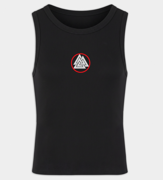 Valknut brodeerattu miesten hihaton paita