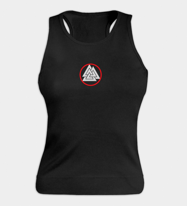 Valknut brodeerattu naisten toppi