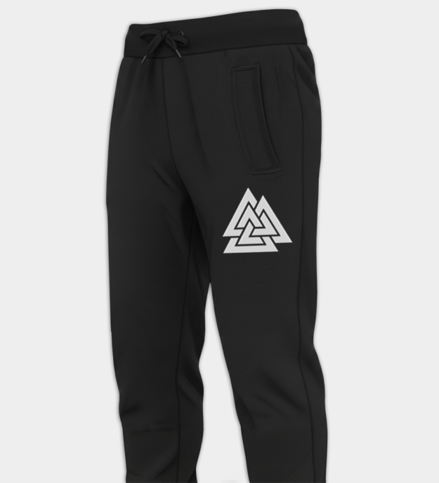 Valknut-brodeeratut collegehousut